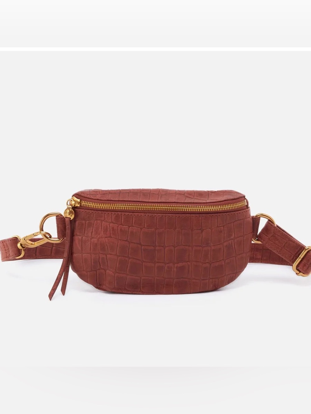 HOBO FERN BELT BAG Croc-Embossed Leather